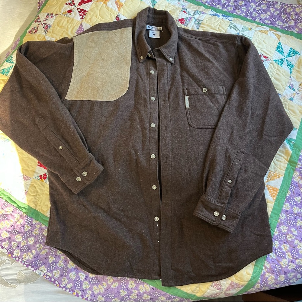 Columbia Brown Casual Button Down Shirt